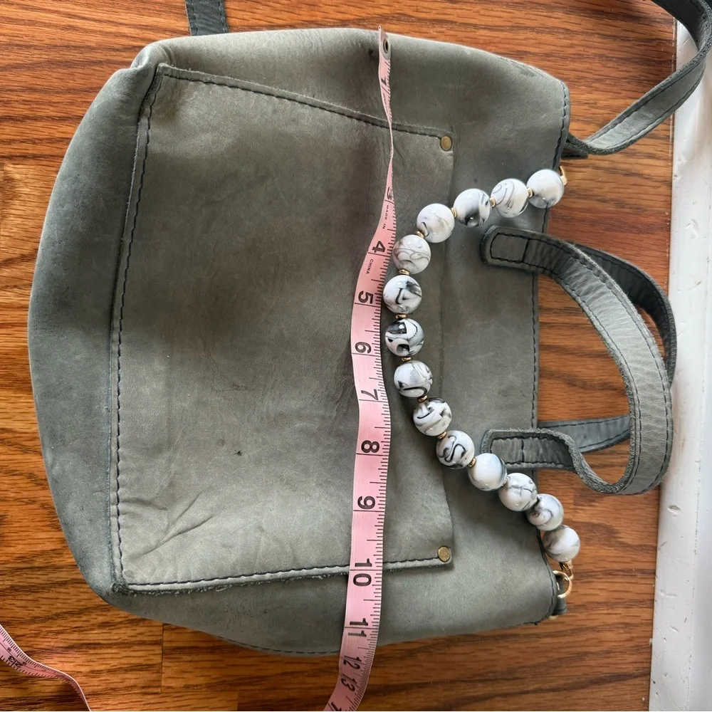 Portland Leather Gray Tote Crossbody Tote - Picture 7 of 7